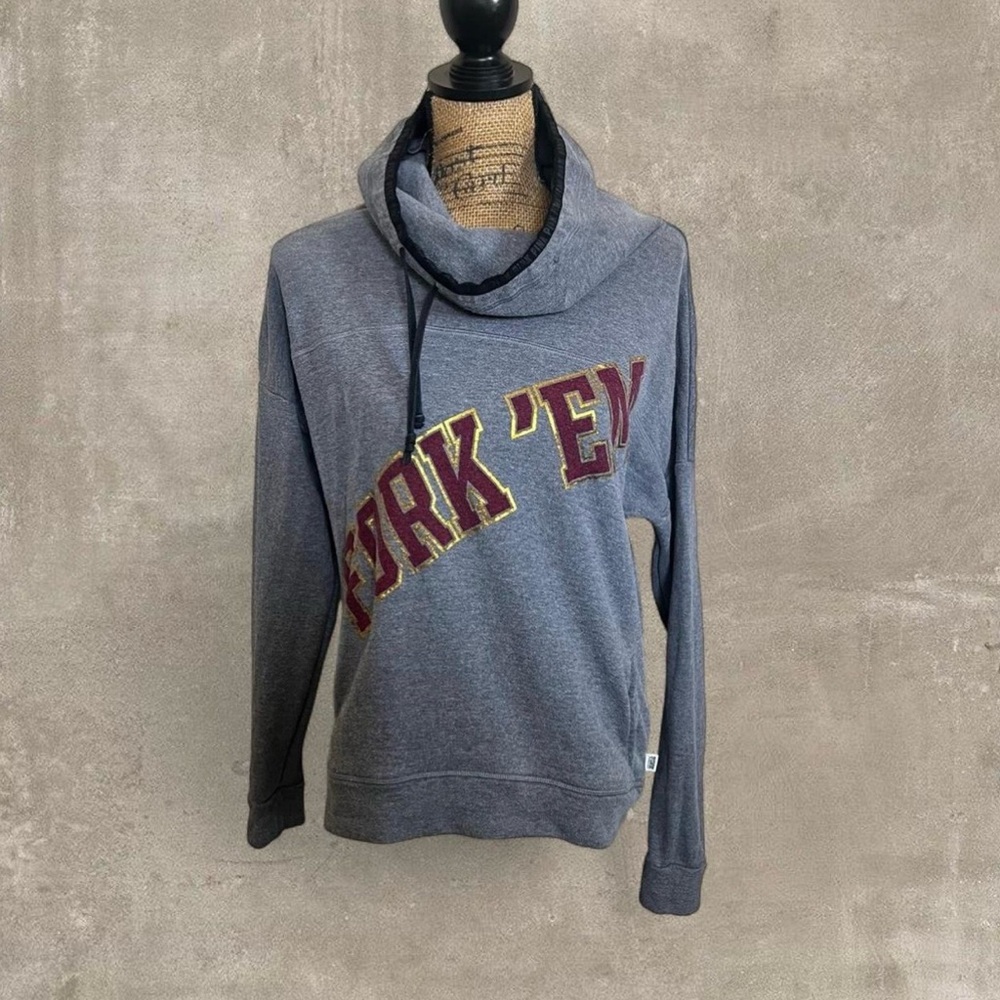 PINK Victoria's Secret Gray Cowl Neck Arizona State University Hoodie